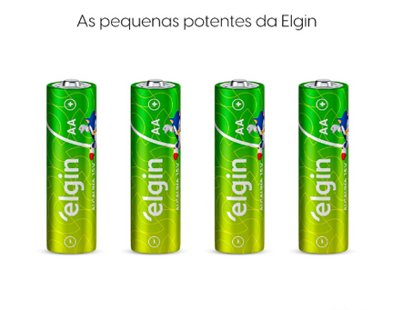 Pilha Alcalina AAA com 16 unidades Elgin Palito