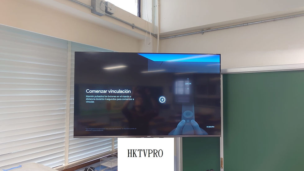 香港電視工程 學校電視安裝 小米電視APro 電視活動架