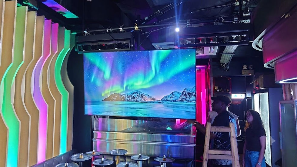 TsimShaTsuiBarTV Samsung65InchTV CommercialCeilingMount B2BTVProcurement