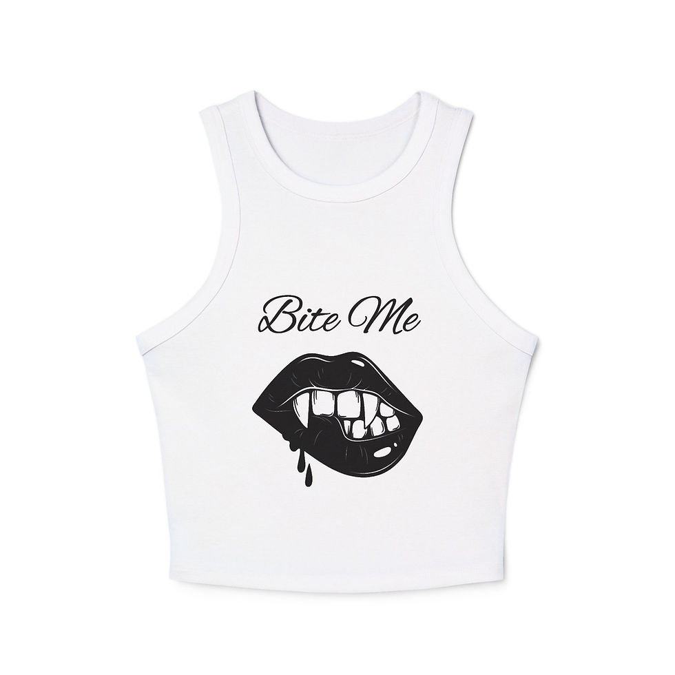 Bite Me Racer Tank Top 