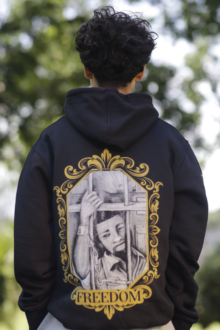 Wear My Pain
Back of Freedom Black Hoodie