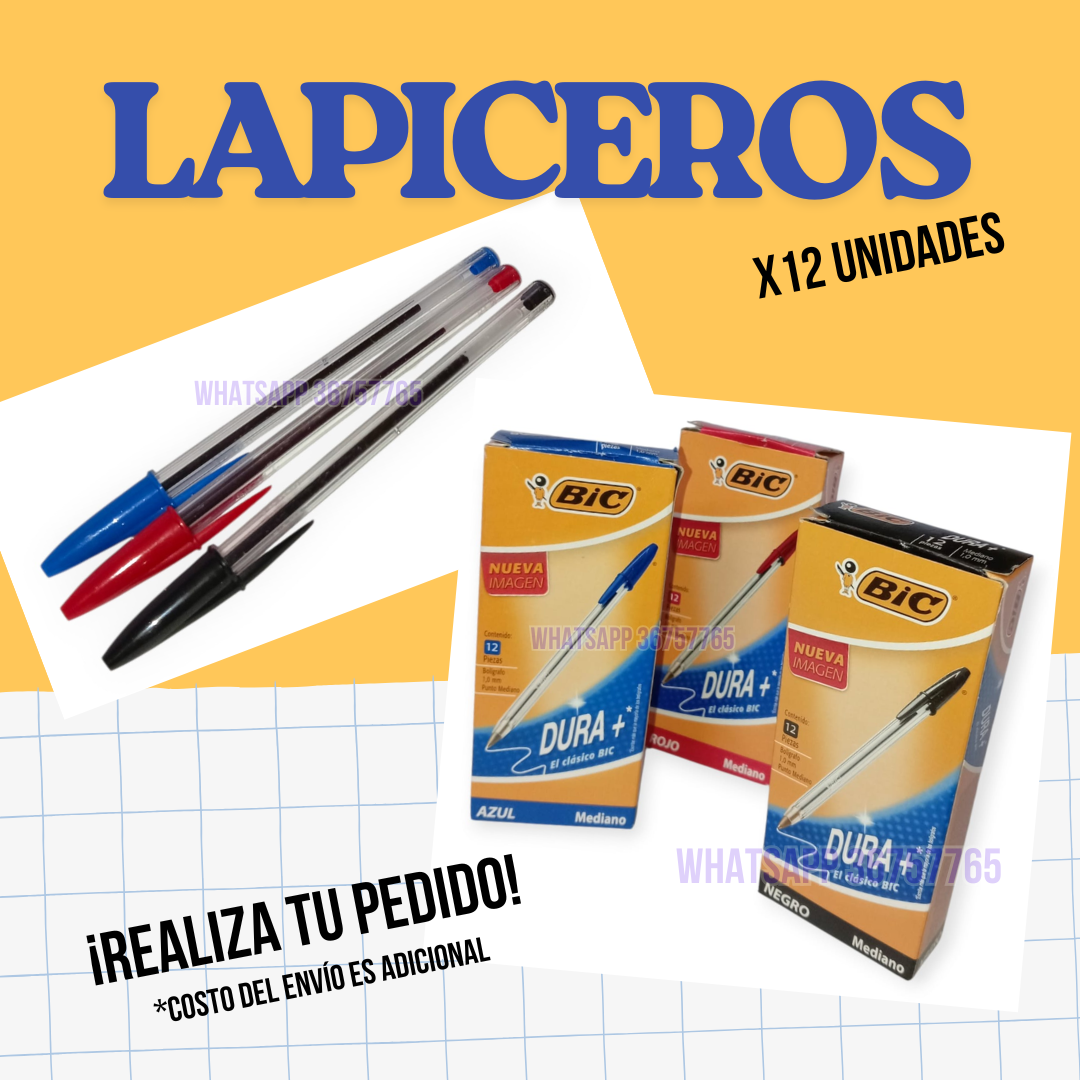 Lapiceros ROJO - NEGRO - AZUL