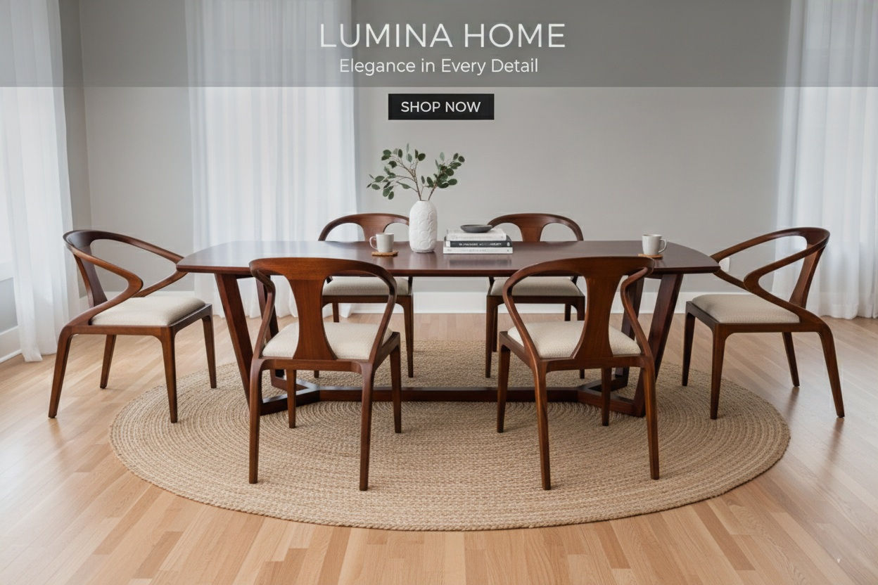 Lumina Dining Set - 8 Seater Table With 8 Chairs