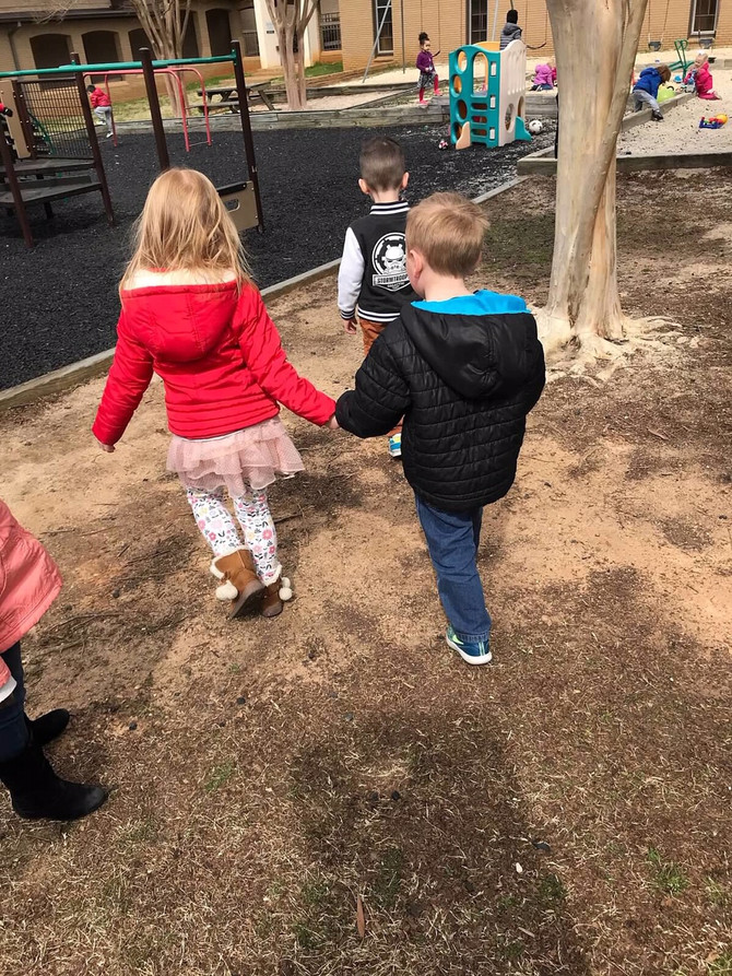 The Yellow Puppies Are Having Fun in March with Their Great Friends