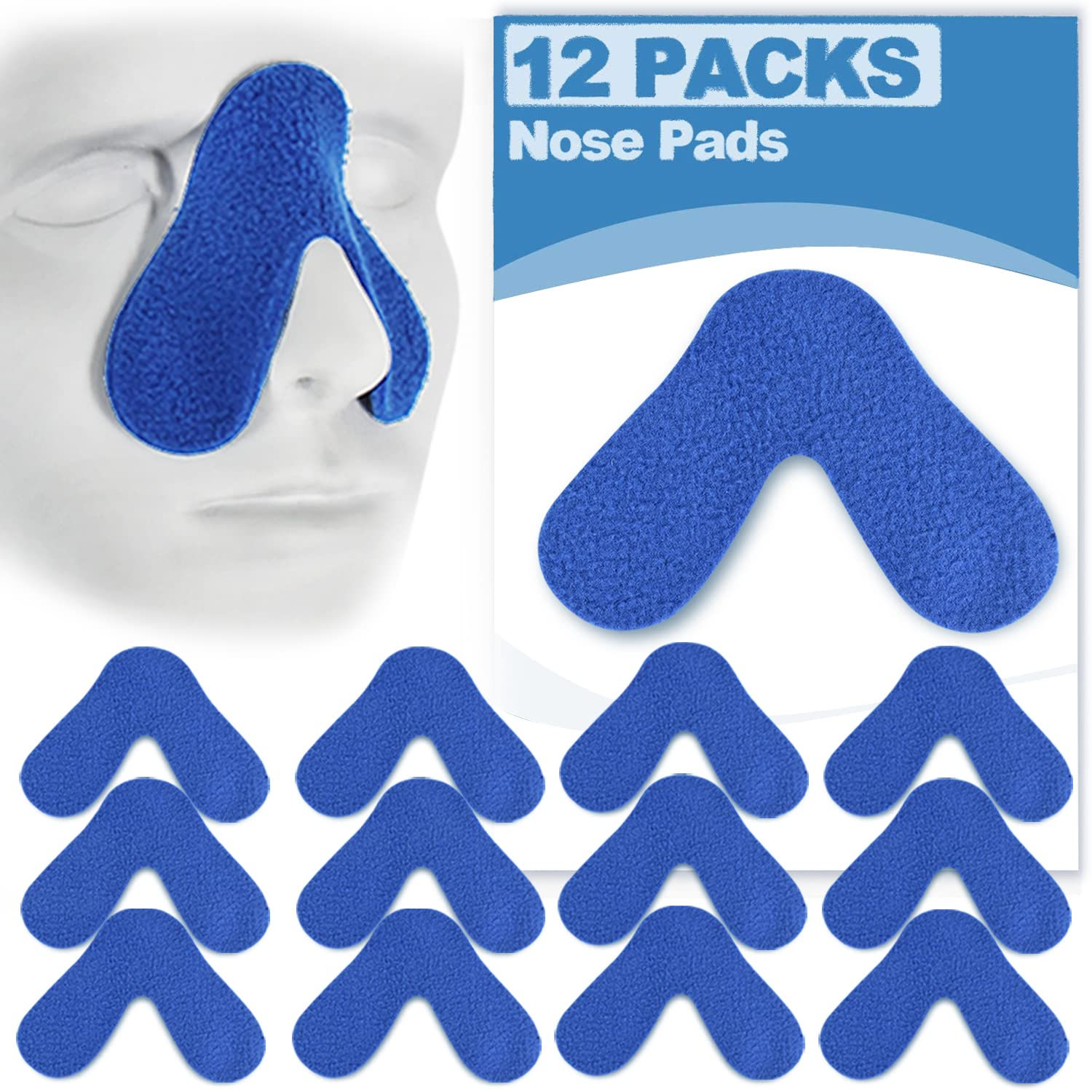 Medihealer 12 Pack Nose Pads- Comfort Nose Pad for Avoiding Leaks Red Mark Press