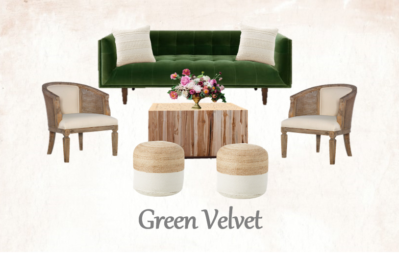 Green Velvet Lounge Set