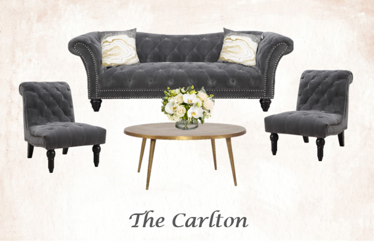 Grey Velvet Lounge Set