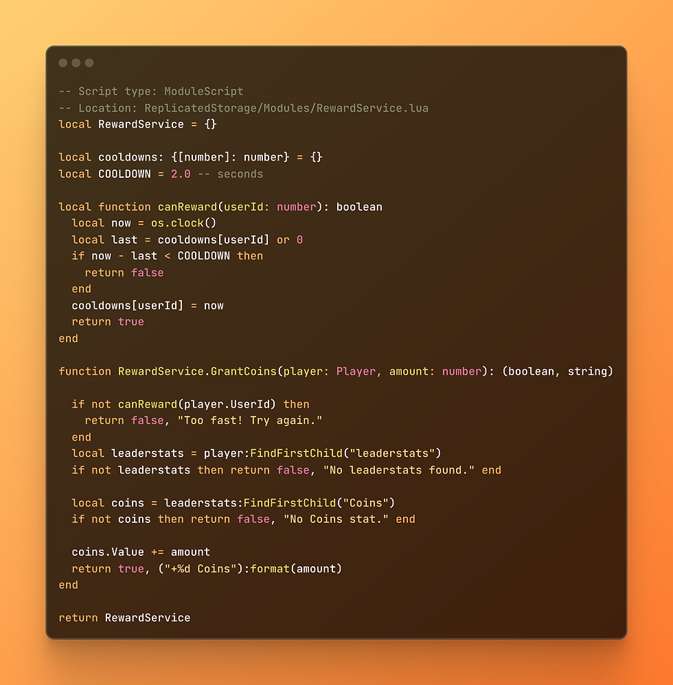 Roblox functions