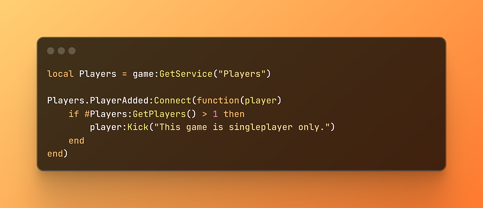 Anti-Multiplayer Script for Roblox