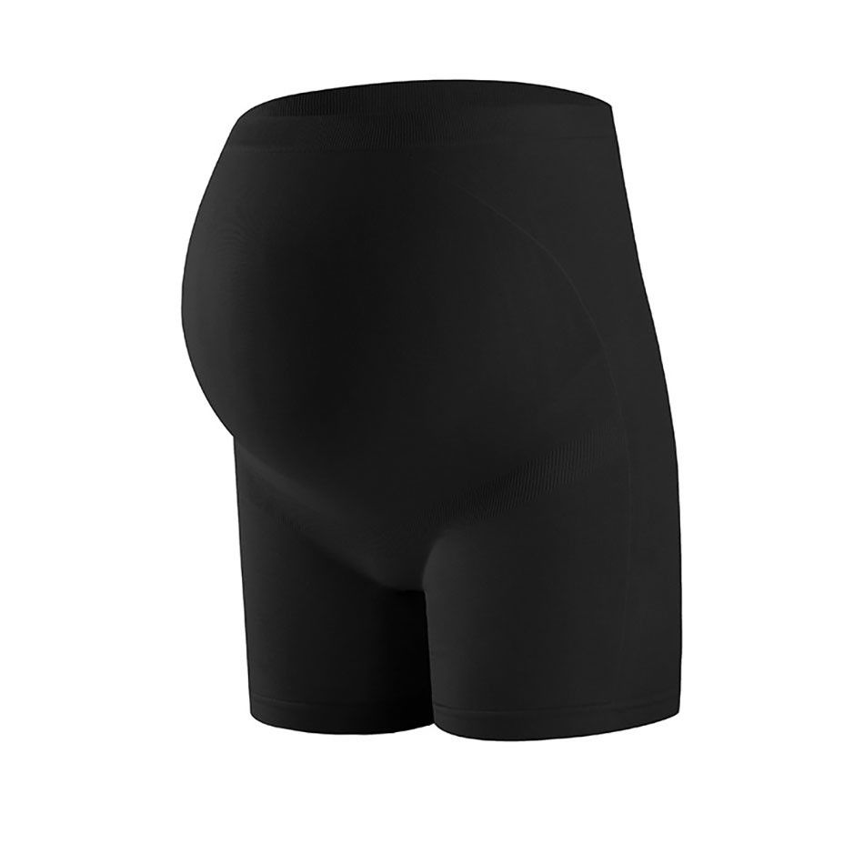Thumbnail: Black maternity support belt shorts for belly compression