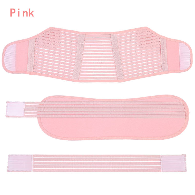 Thumbnail: Pink three-piece maternity support belt set