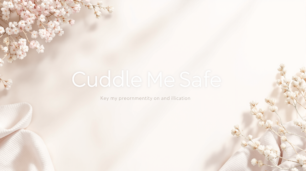 Cuddle Me Safe logo with soft floral accents