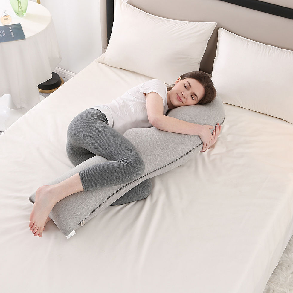 Миниатюра: PANGDUBE 1.8KG Cotton J-Shaped Pillow for Pregnant Women Sleeping Pillow Care