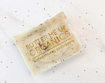 Butter Me Up Organics Lemon Poppyseed soap bar