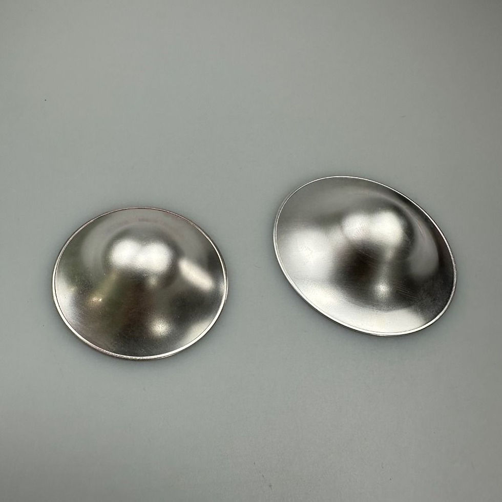 Thumbnail: Silver nursing cups for breastfeeding relief