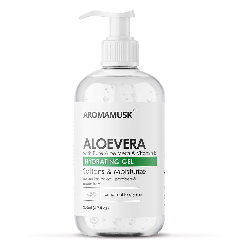 AromaMusk Aloe Vera Hydrating Gel pump bottle