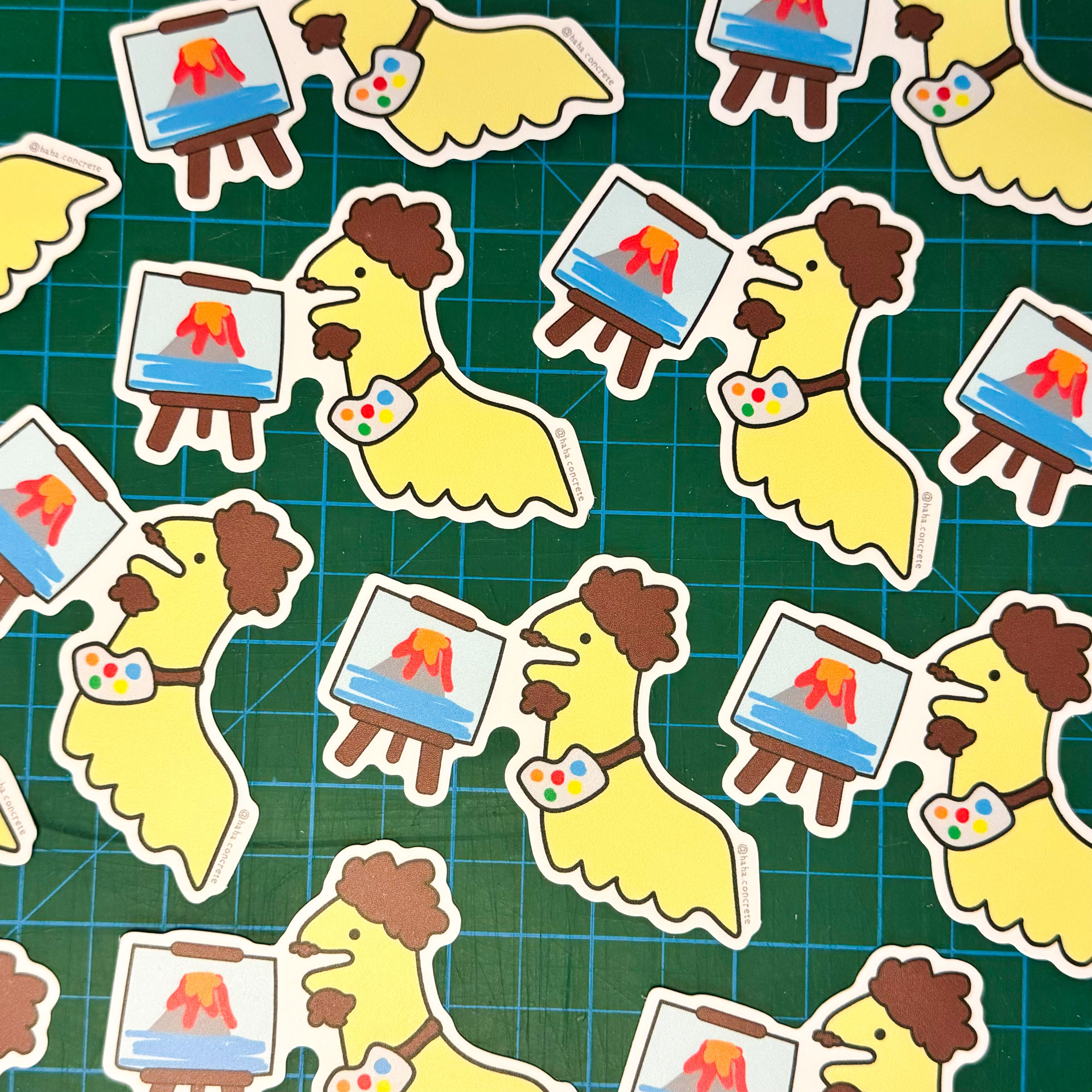 bobasaurus ross sticker (volcano)