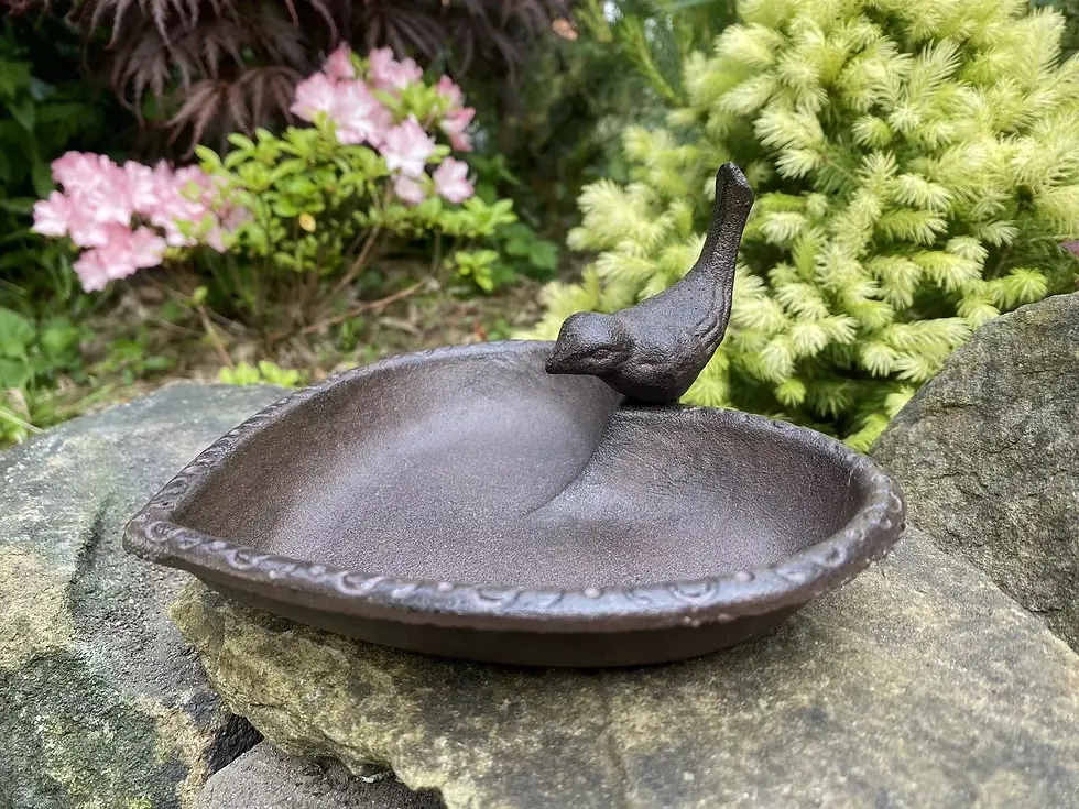 Thumbnail: Cast Iron Heart Bird Bath / Feeder Dish