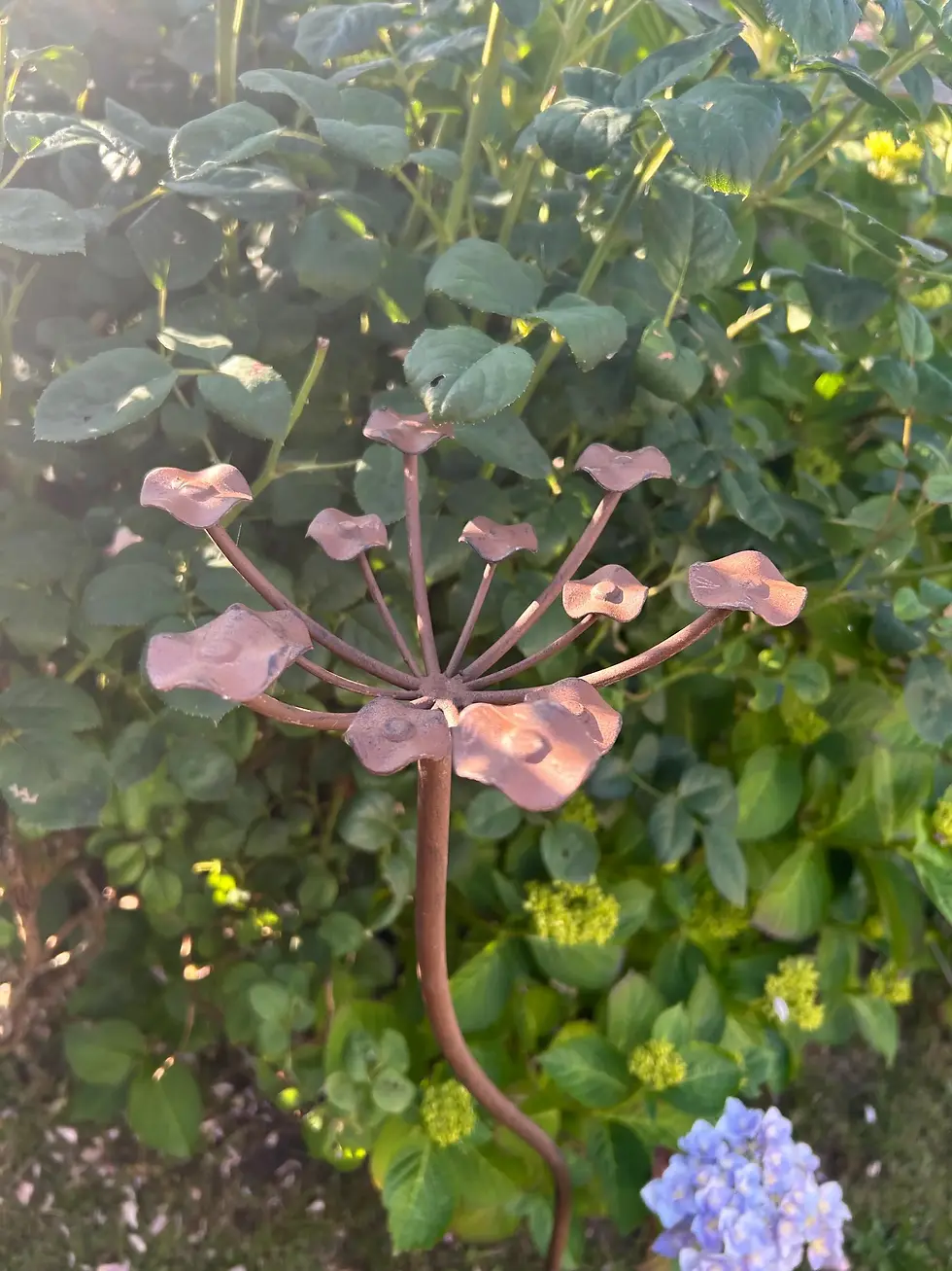 Thumbnail: Set 3 Wildflower Cow Parsley Metal Garden Stake