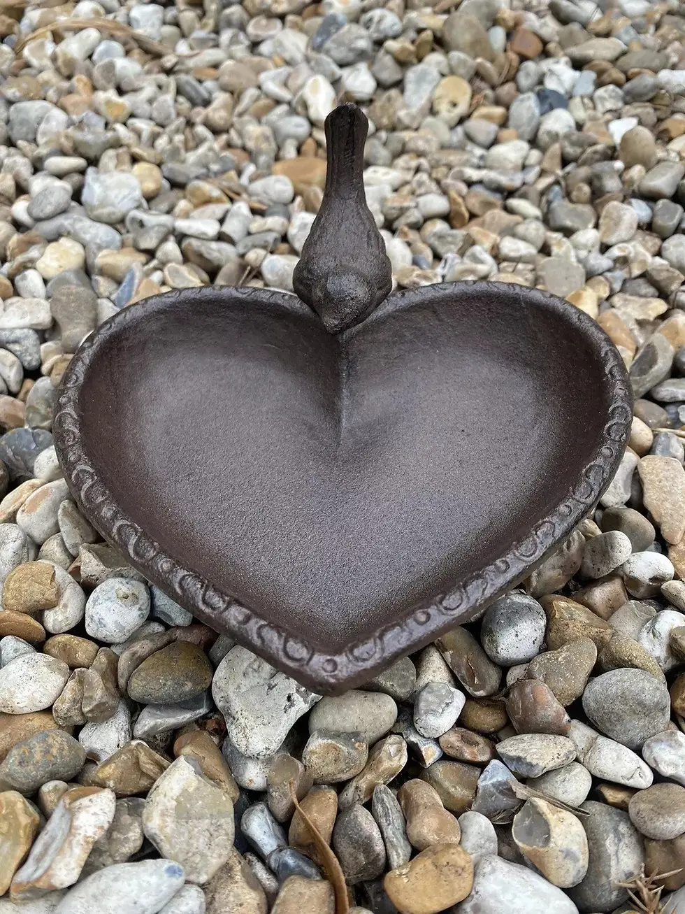 Thumbnail: Cast Iron Heart Bird Bath / Feeder Dish