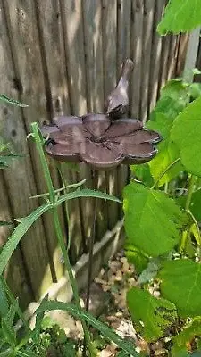 Thumbnail: Large Cast Iron Bird Feeder Flower Stake