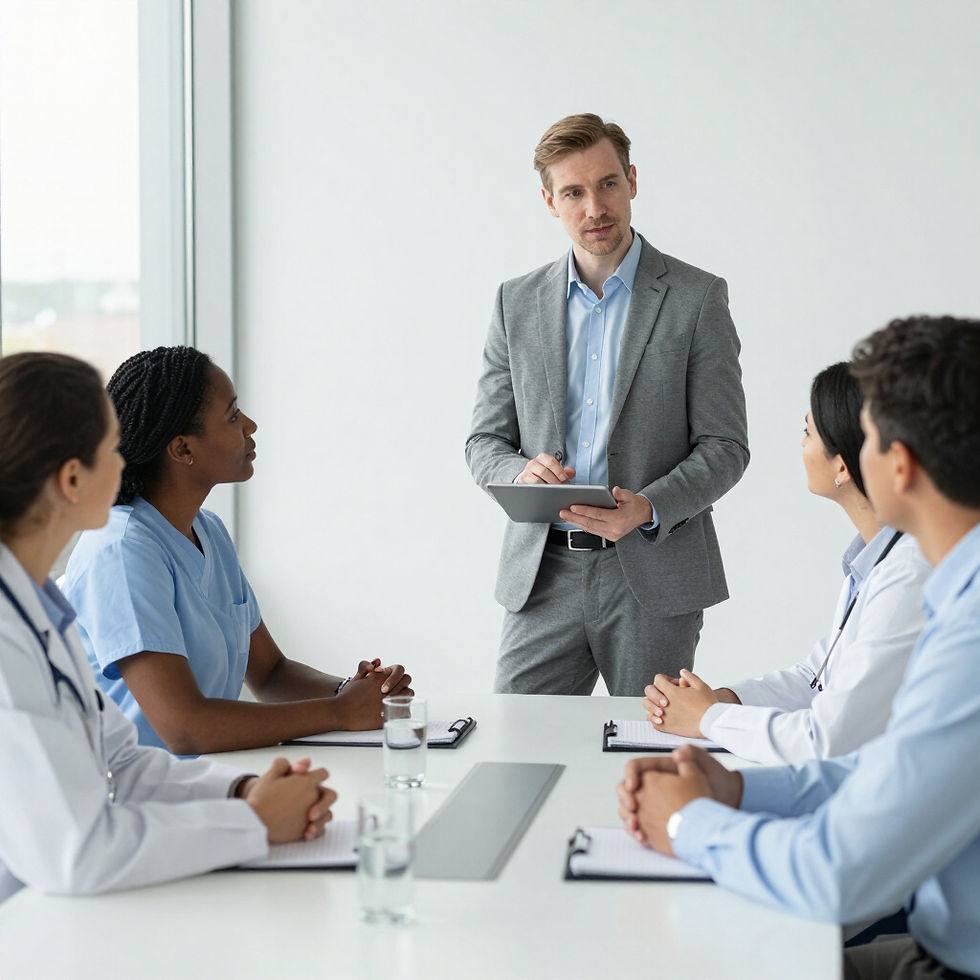 bedside hospital staff interaction