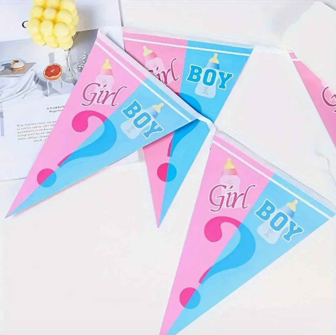 שרשרת דגלים "בן או בת?" - לגילוי מין העובר