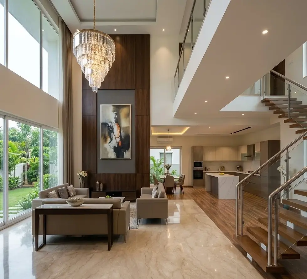 Luxury villa interior design in Bangalore for a ₹25L+ home in Sarjapur, Whitefield, and Devanahalli