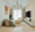 Before apartment renovation living room with empty space ready for interior design in Bangalore