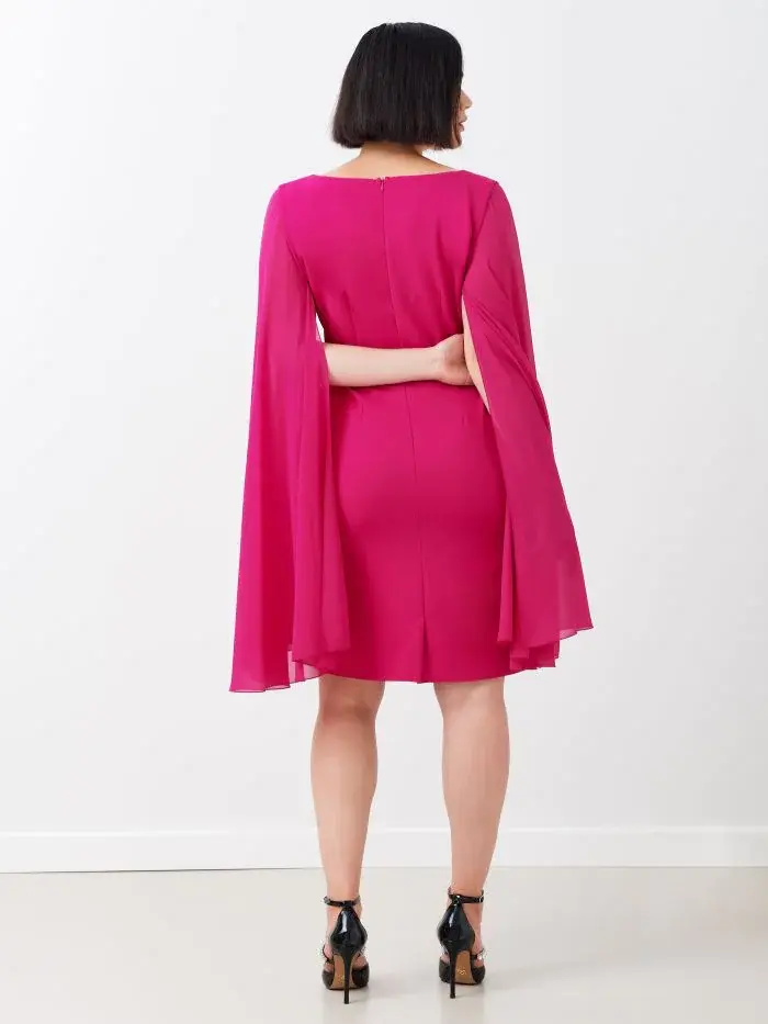 Miniatura: Tubino a tinta unita con manica a volant