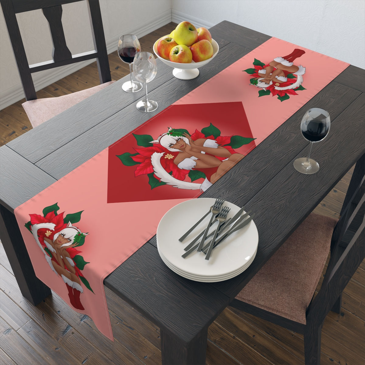 Y'shtola Poinsettia Table Runner (Cotton, Poly)