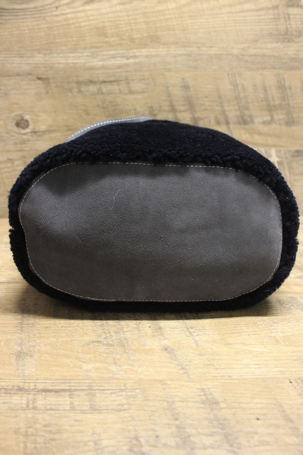 Thumbnail: Base of shearling drawstring bucket bag