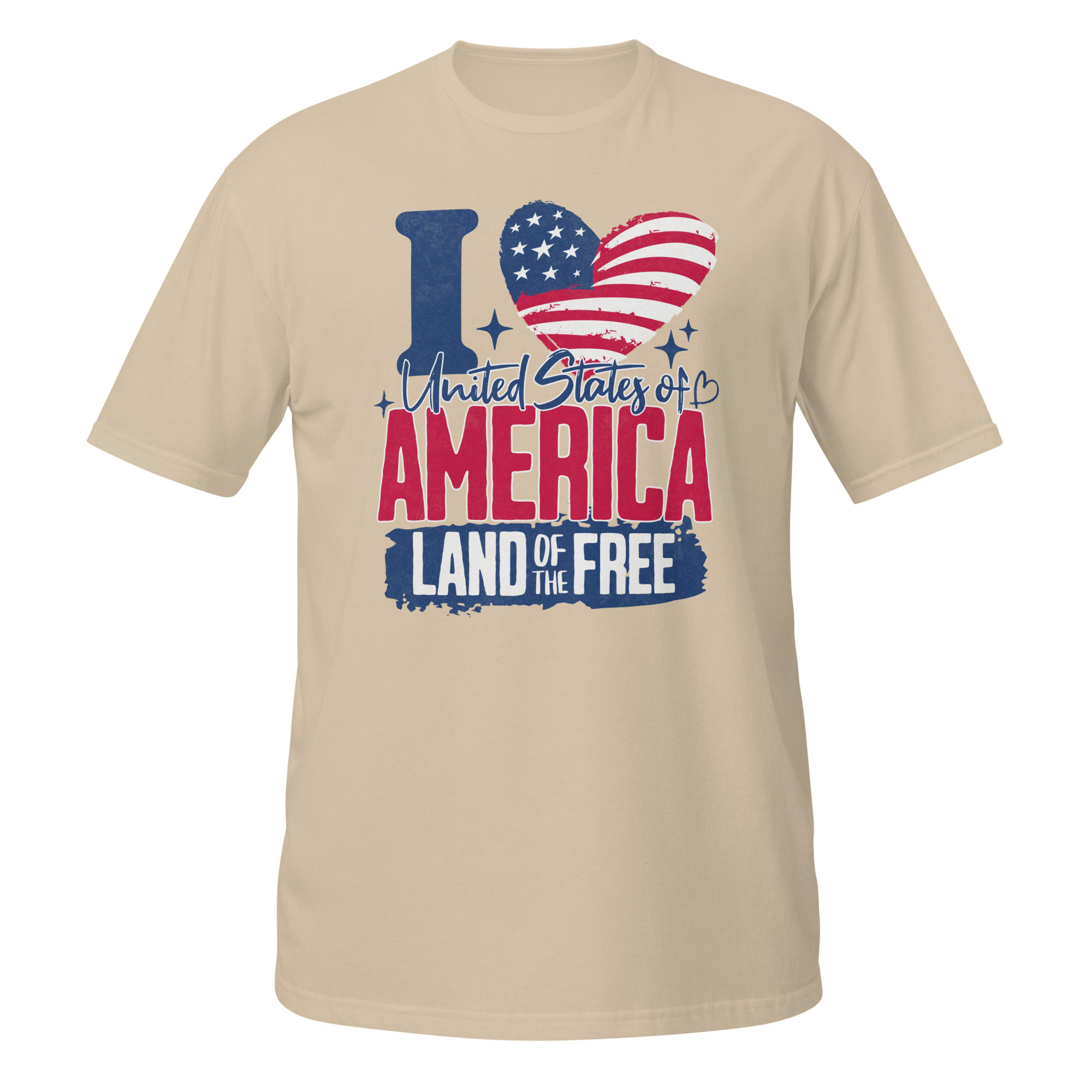 America Land of the Free Women's Patriotic T-Shirt