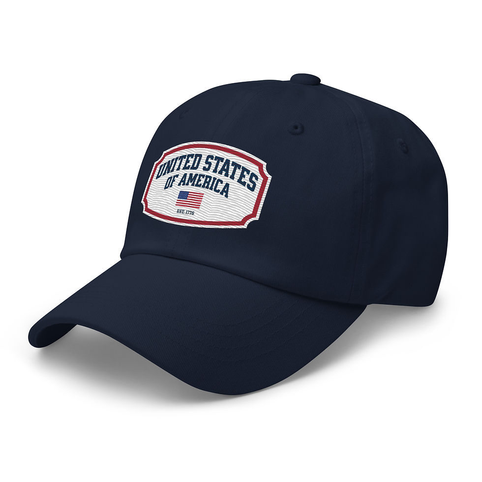 Thumbnail: United States of America Embroidered Cotton Twill Cap