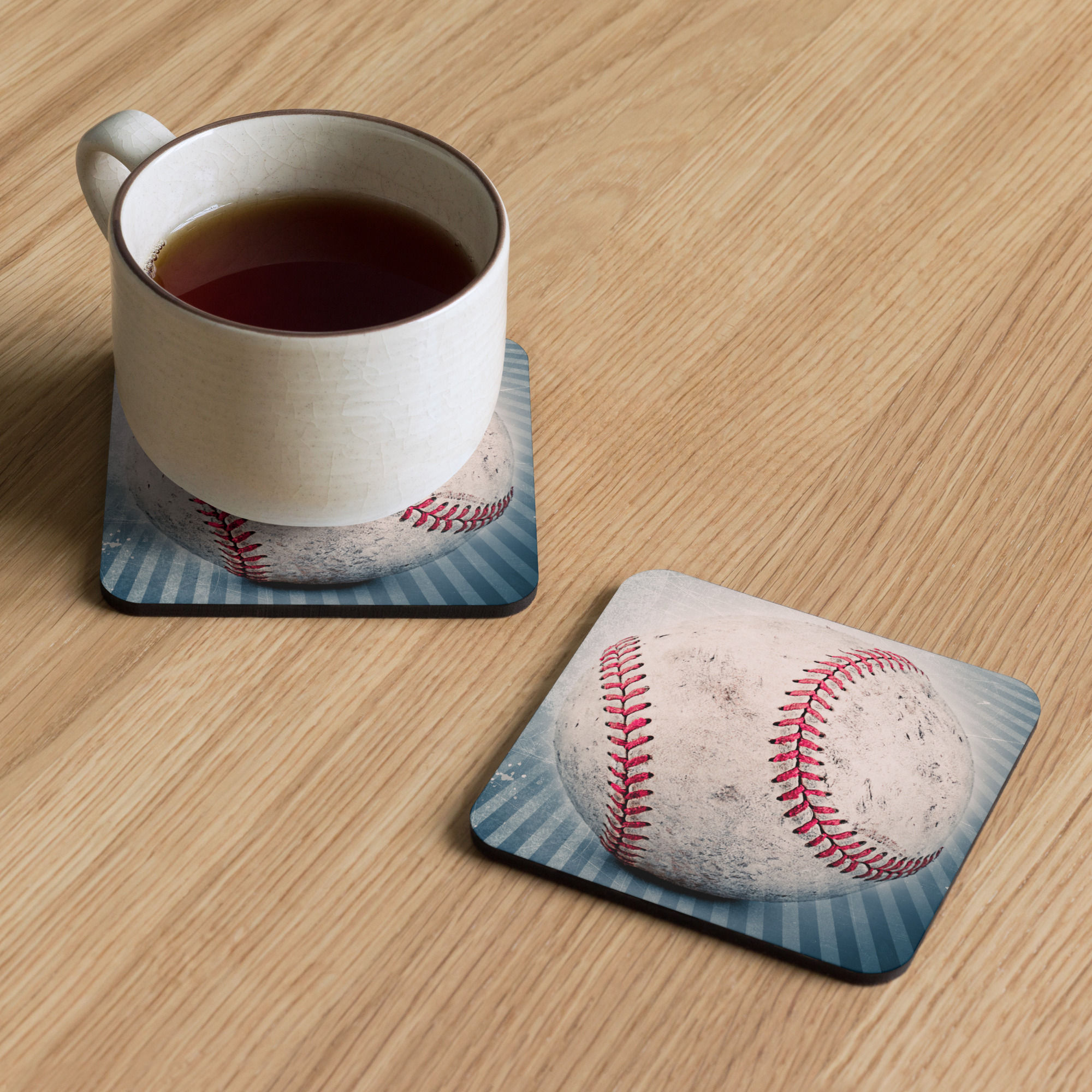 Baseball Cork-back coaster