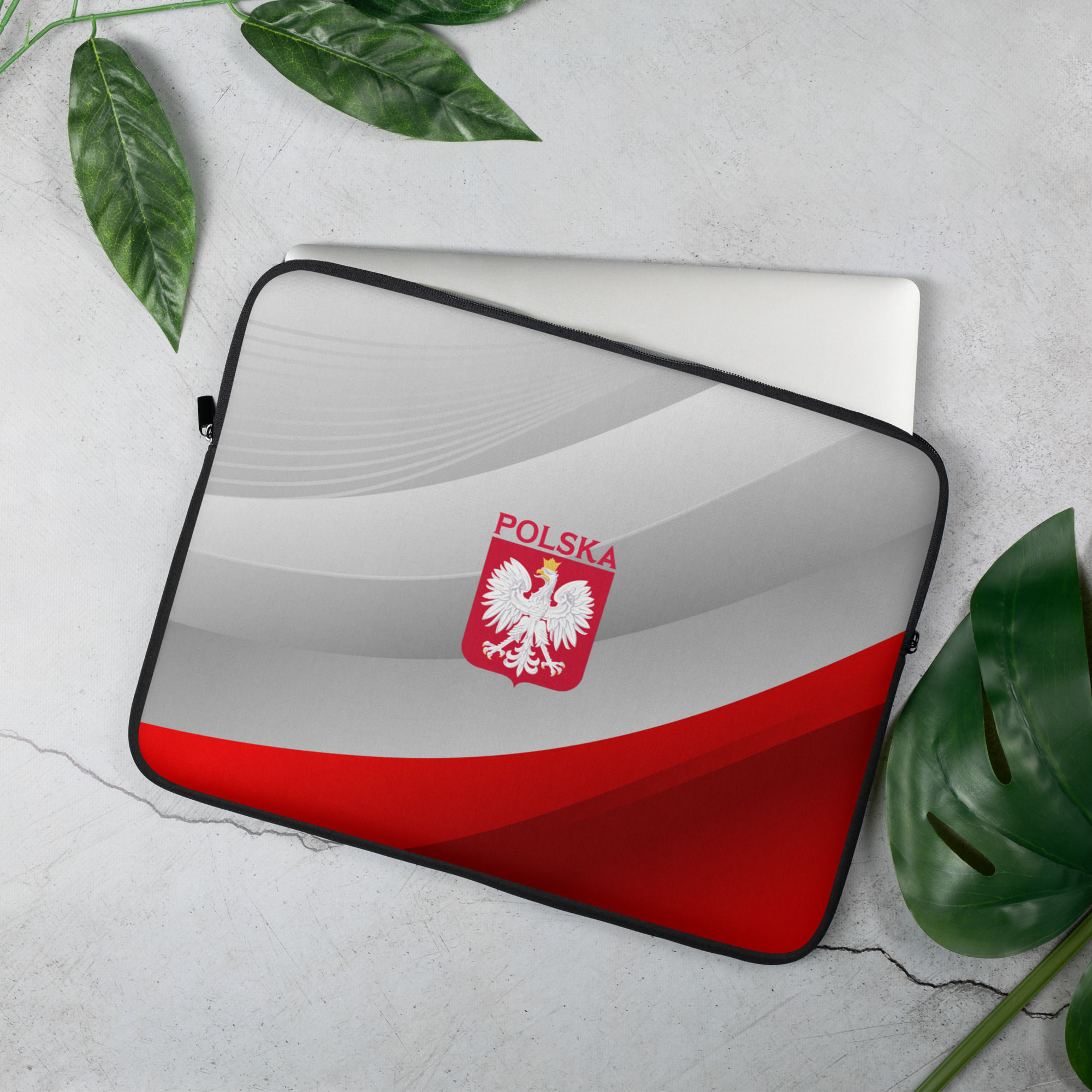Polish Background Six Laptop Sleeve