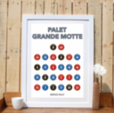 Palet Grande Motte ski piste print Val d'Isere Tignes Espace Killy