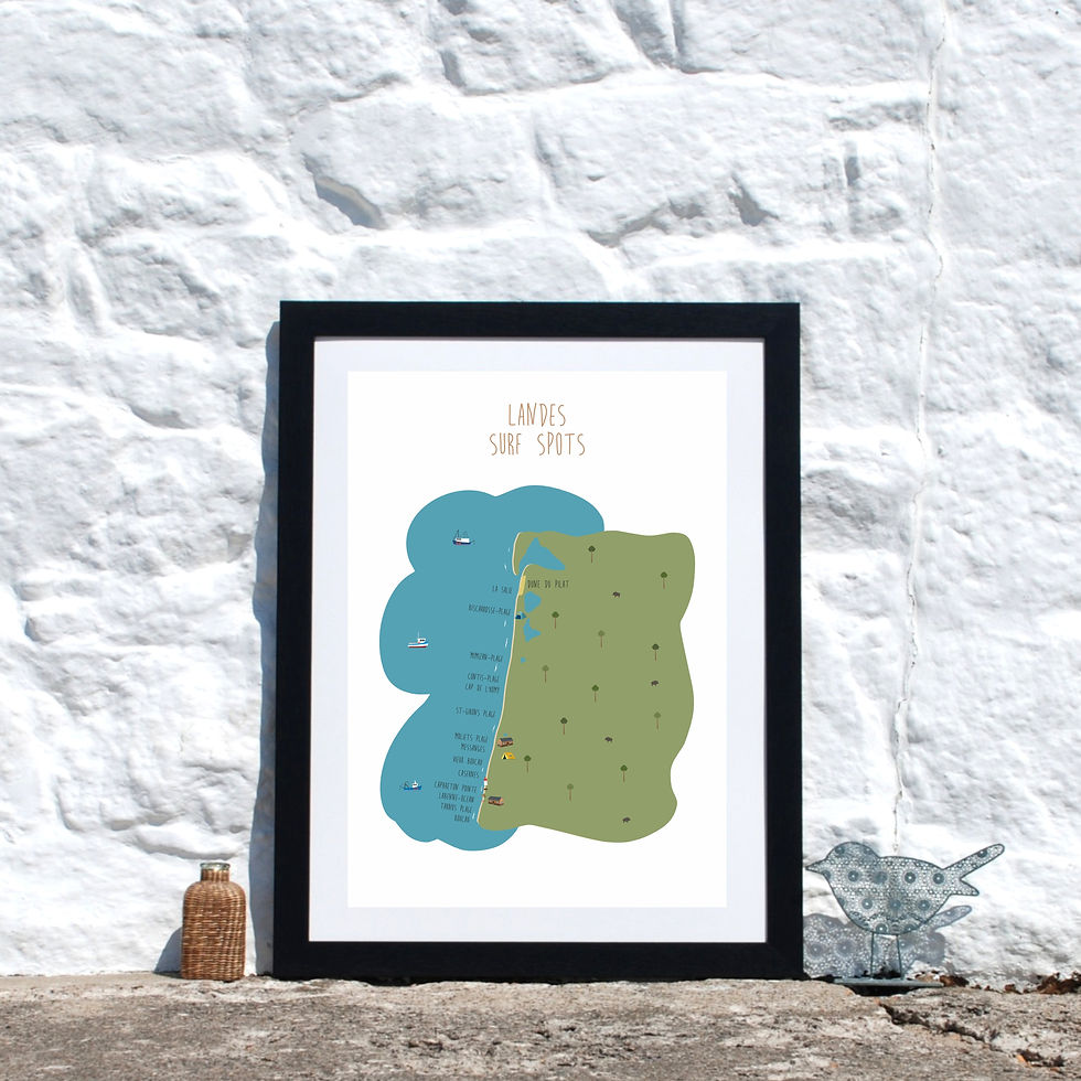 Thumbnail: Landes Surf Map, Hossegor, Capbreton Surf Breaks