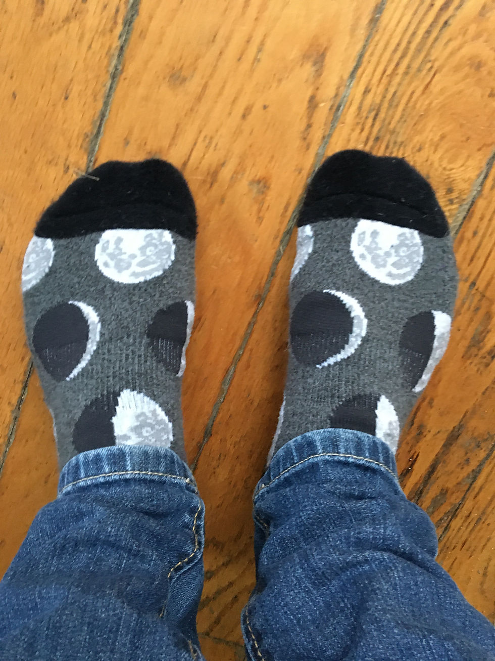 Moon phase socks