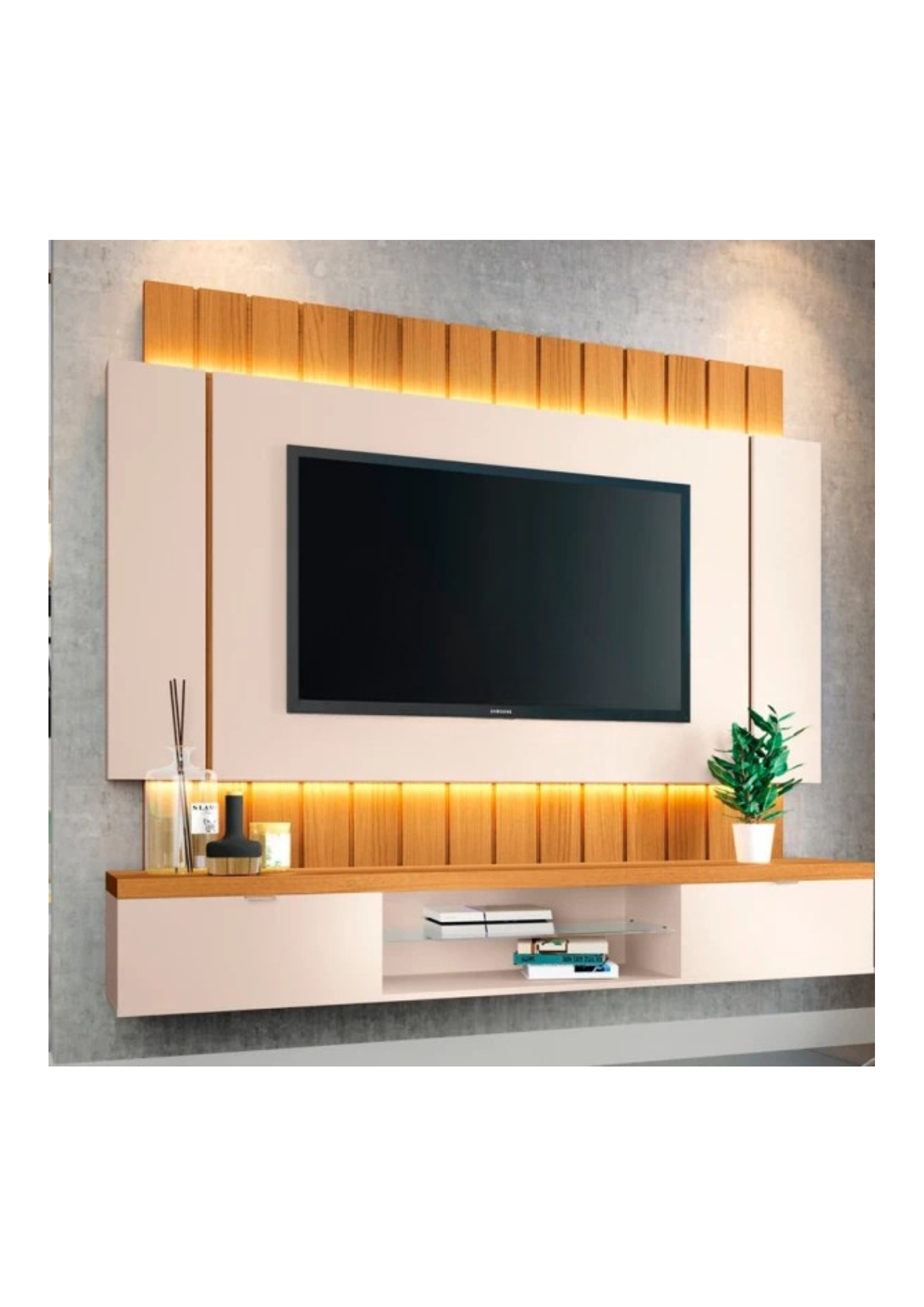 Home Suspenso Illusion 55' Off White/Cinamomo HB