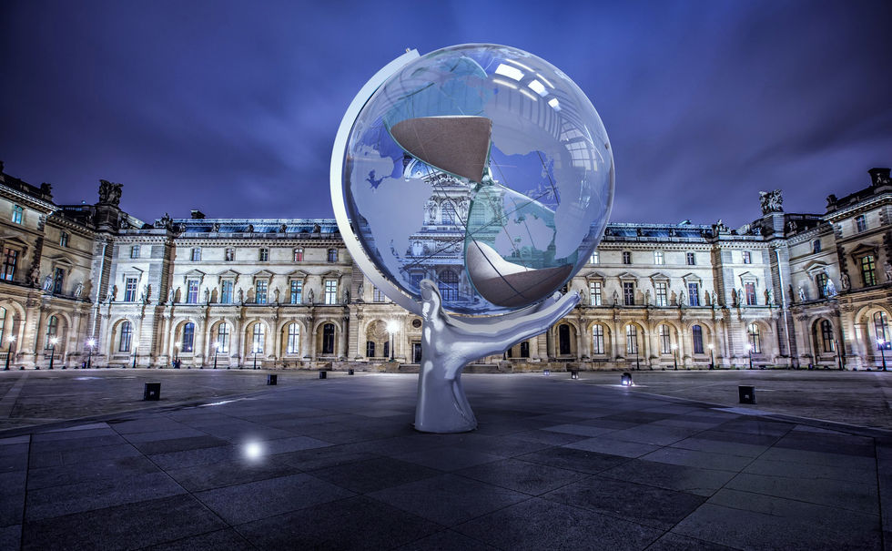 Contemporary public sculpture design proposal for Paris, lumenya.art