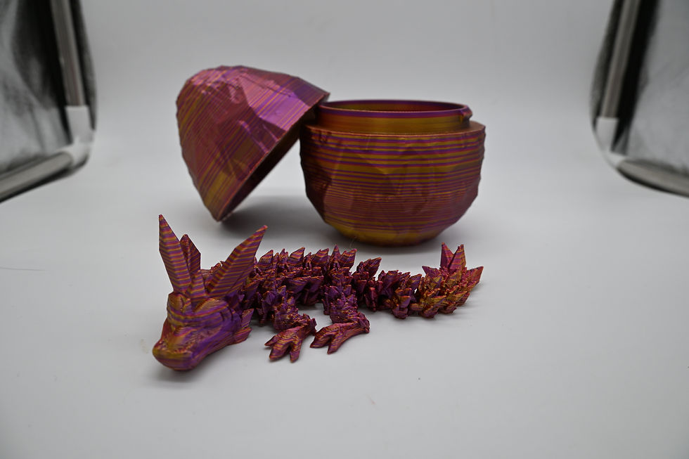 Thumbnail: 3D printed Egg with small dragon