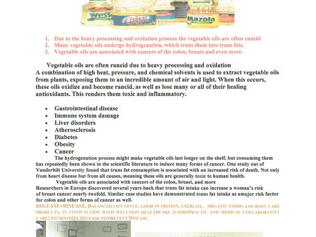 Why Vegetable Oil is so Unhealthy