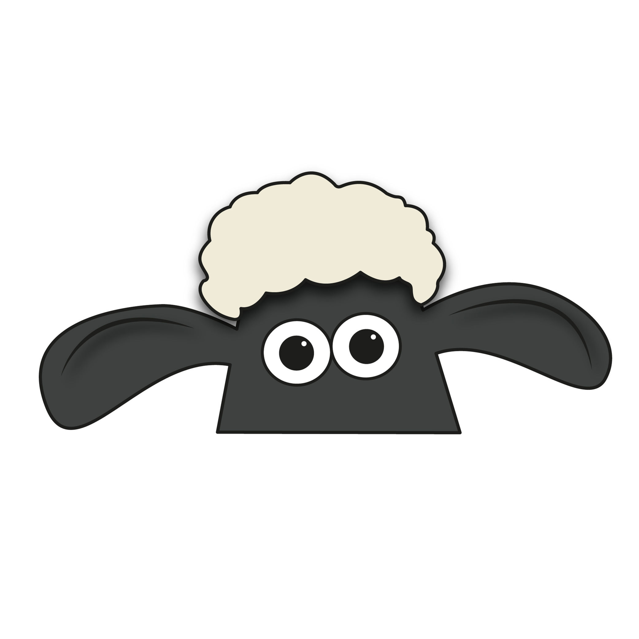 Shaun the Sheep peeping car window sticker by Strictly Criminal