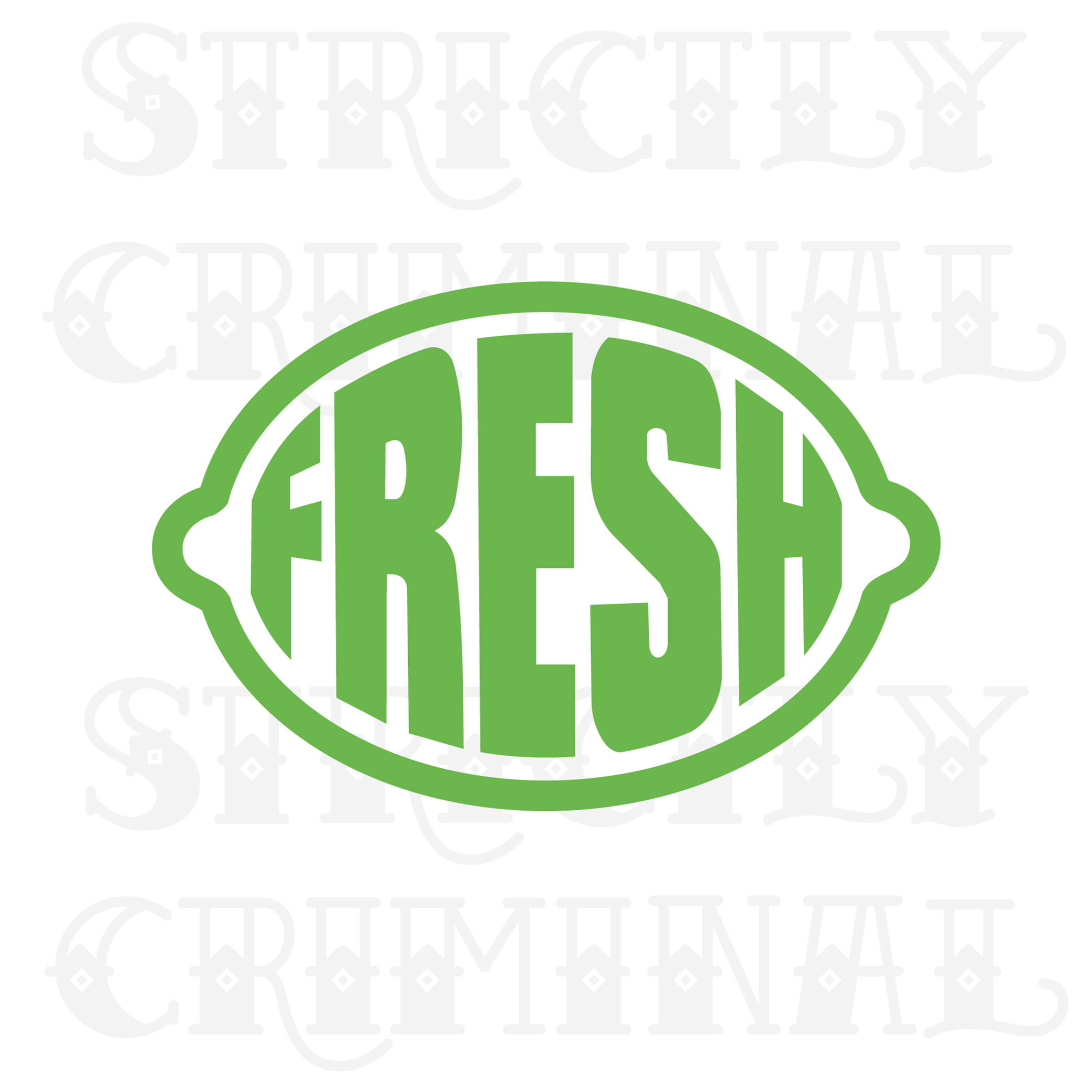 Fresh clean build vinyl car sticker in green for VW BMW and JDM window or bumper by Strictly Criminal
