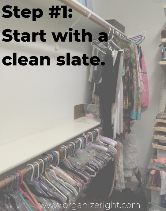 How to organize your closet step #1