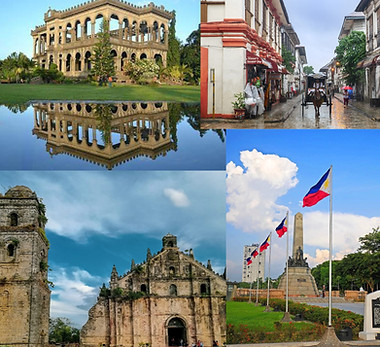 Philippine historical landmarks: Ruins, street, church, monument