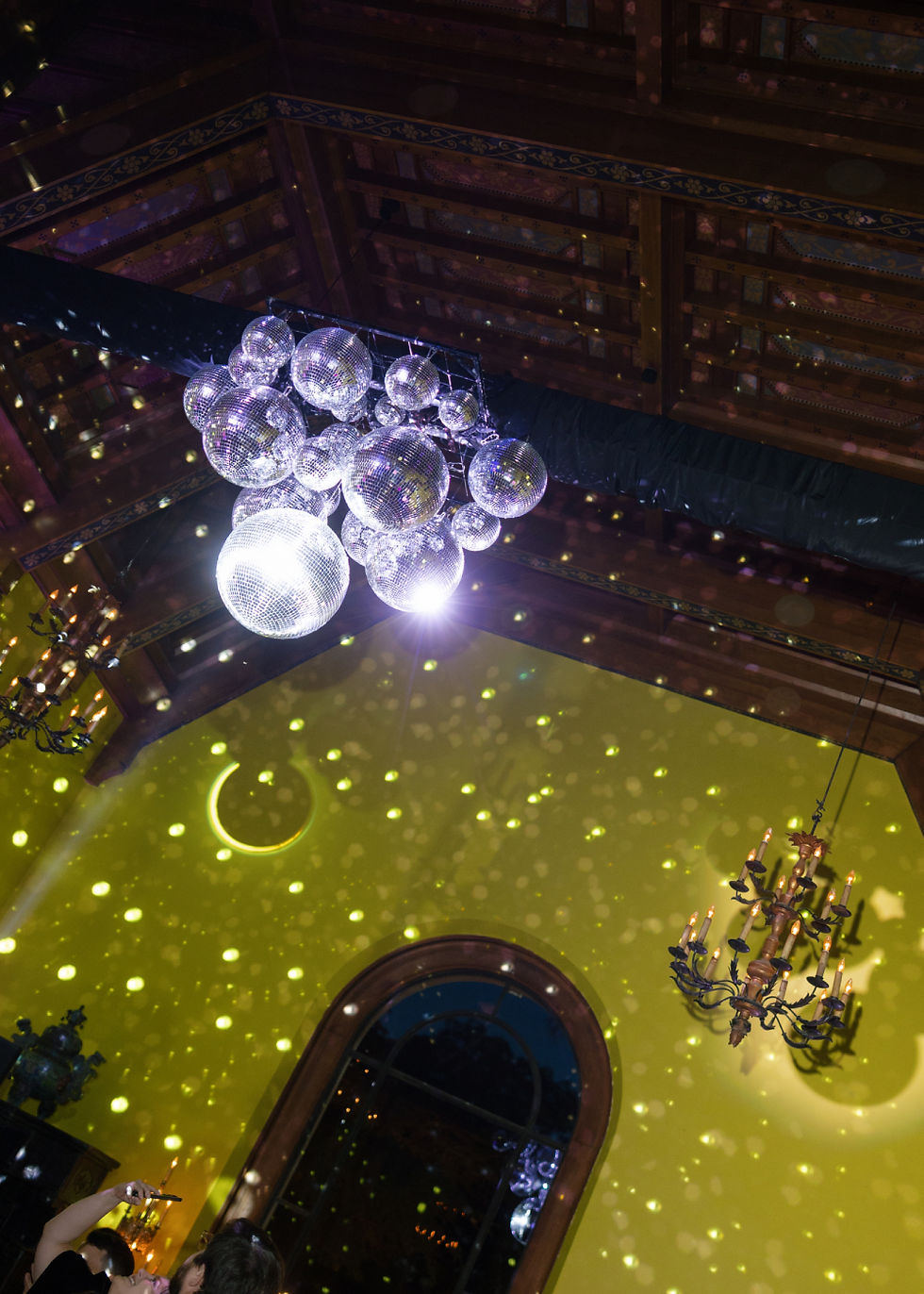 Mirror Ball Chandelier at The Paramour Estate