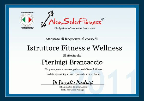 attestato nosolofitness