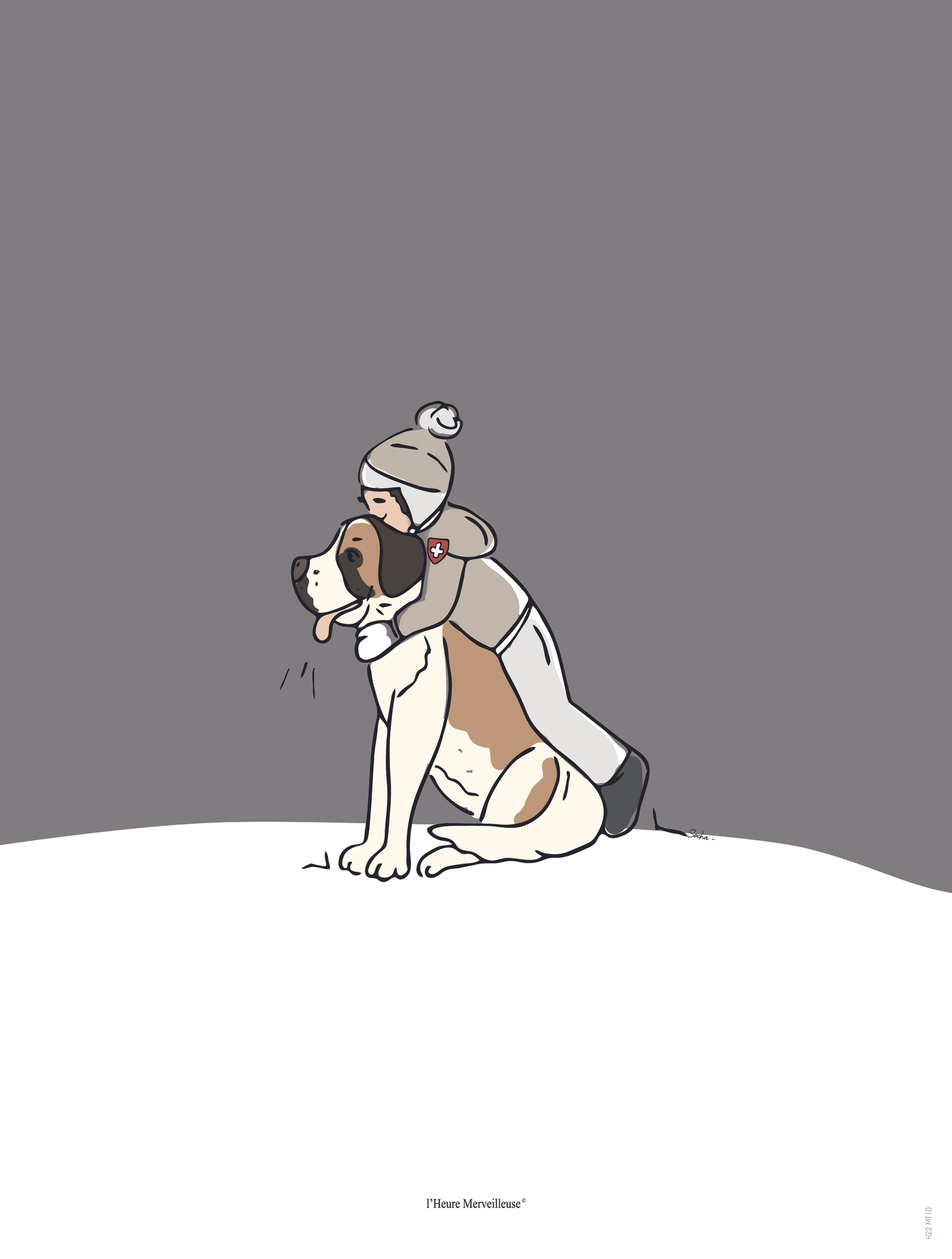 Enfant et Saint bernard